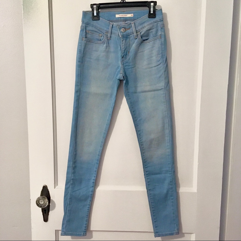 Levi’s 710 Super Skinny Light Wash Stretch Jeans